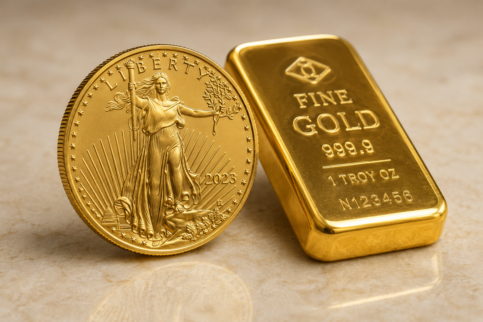 Gold coin vs Gold bar