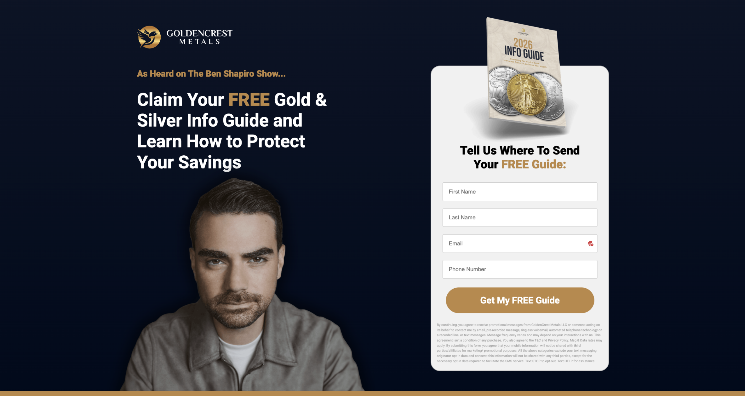 Ben Shapiro on GoldenCrest Metals website